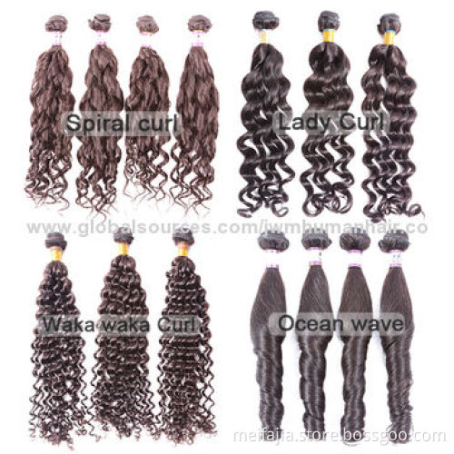 Hot Promotional 100% Virgin Peruvian Bundle Human Hair Extensions, Color #1, Wholesale PriceNew